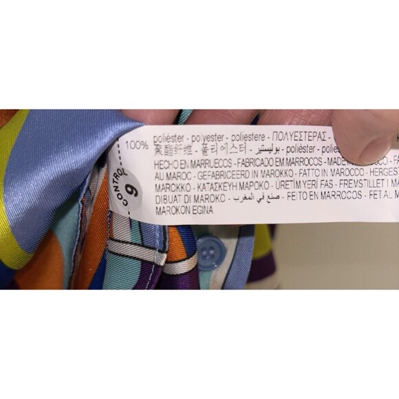 Zara Abstract Colorful Long Sleeved Blouse Size XL - Picture 6 of 7